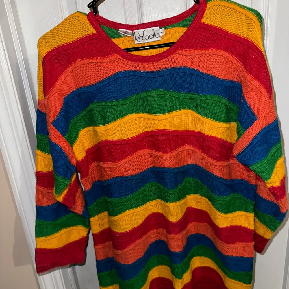Vintage Colorful Striped Sweater